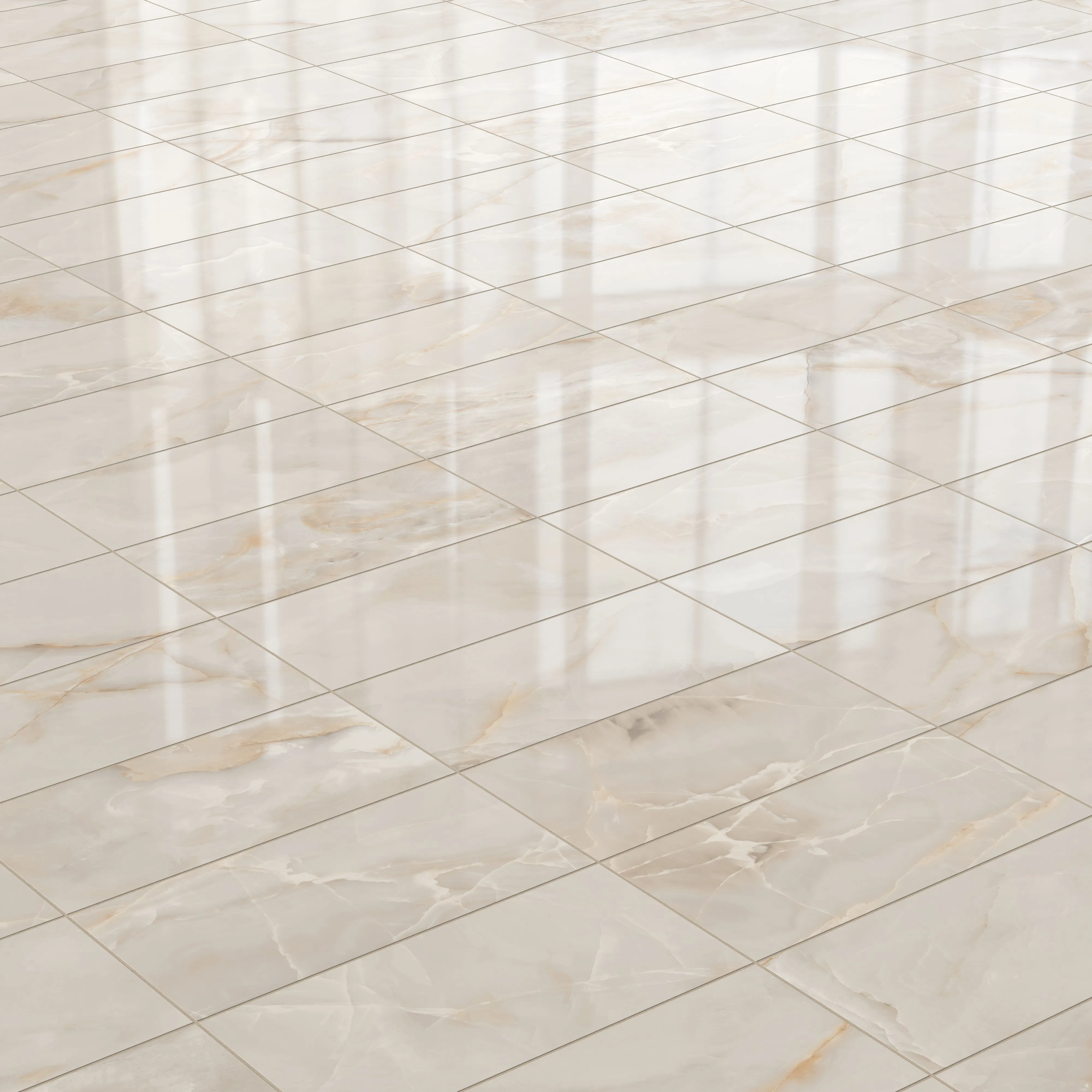Astrid 12x24 Polished Porcelain Tile in Sand