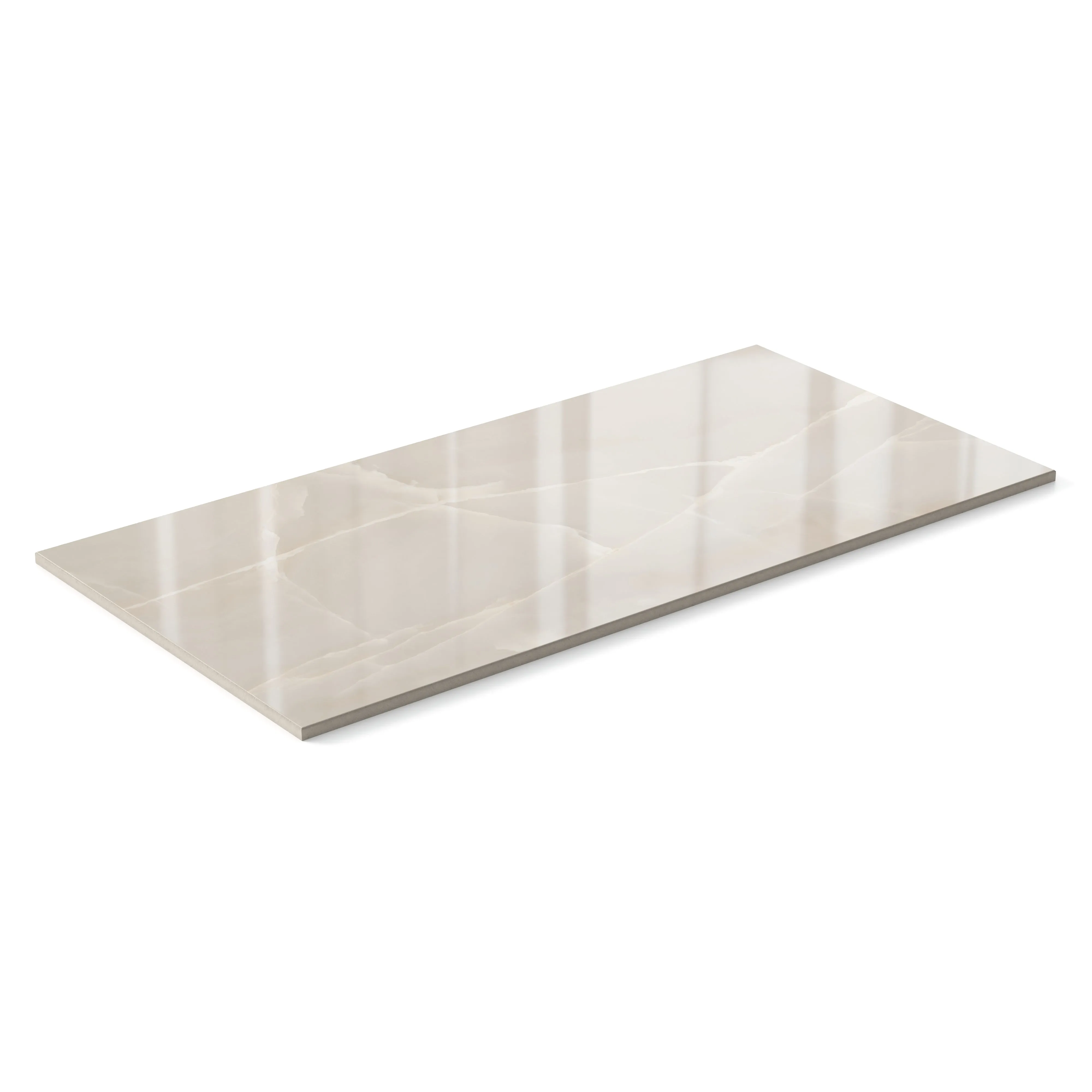 Astrid 12x24 Polished Porcelain Tile in Sand