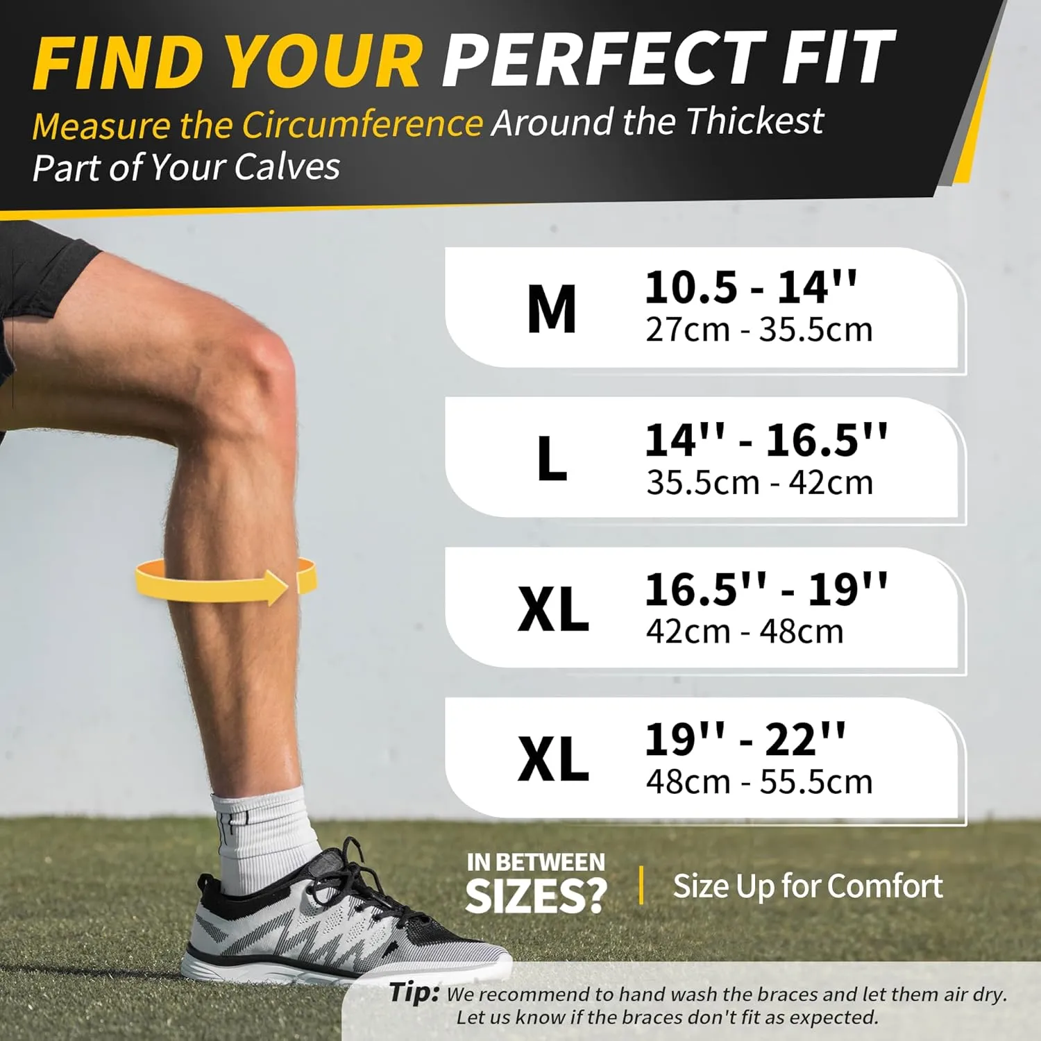 CAMBIVO Calf Braces for Men and Women - 2 Pack Adjustable Shin Splints Support Wrap for Torn Calf Muscles, Lower Leg Compression Sleeves Guards for Calf Pain Relief, Swelling, Strain, Sprain