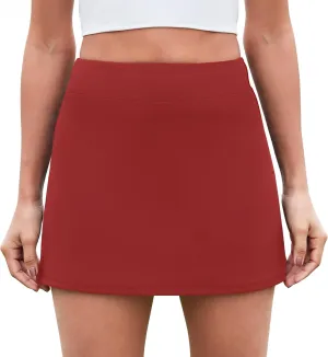 FireSwan Womens Tennis Skirt with Pockets High Waisted Golf Skorts Running Workout Skirts Summer Athletic