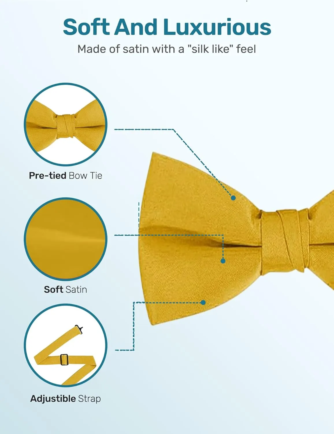 Men's Classic Pre-Tied Formal Tuxedo Bow Tie - S.H Churchill