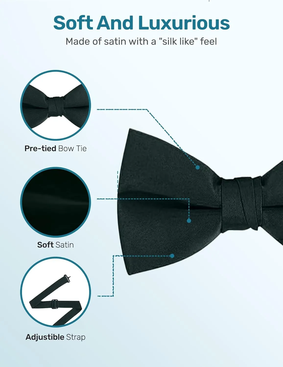 Men's Classic Pre-Tied Formal Tuxedo Bow Tie - S.H Churchill