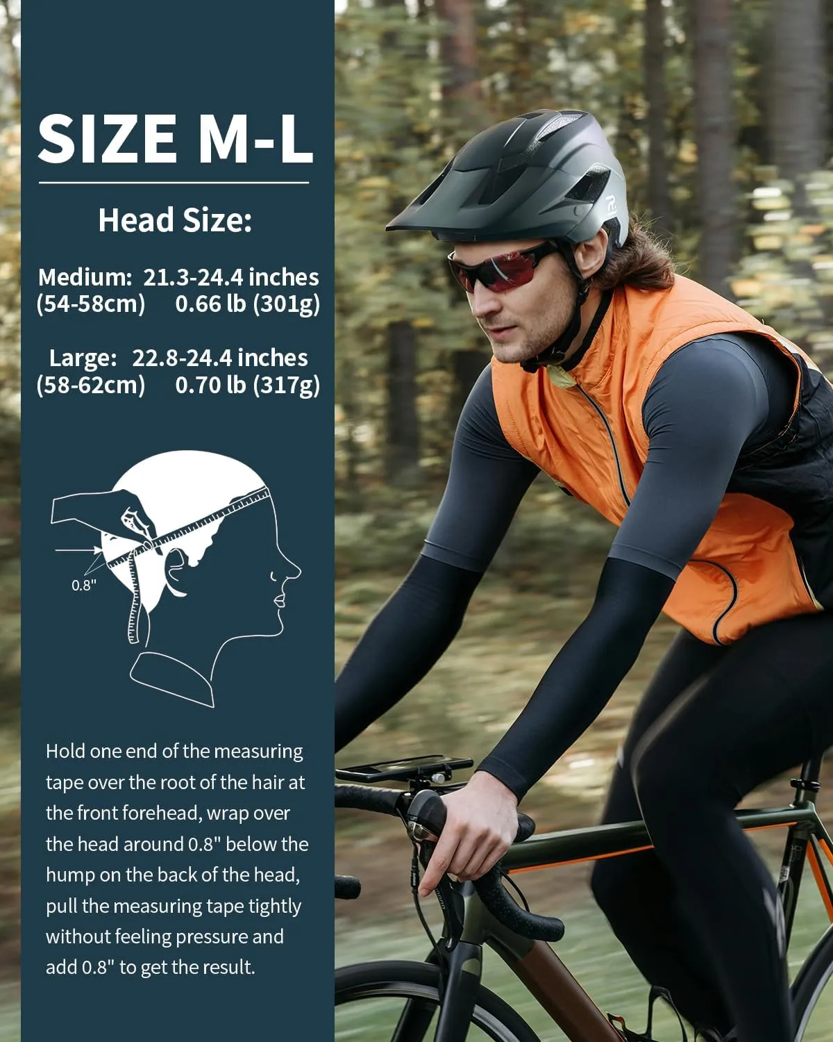 Mountain Bike Helmet for Men & Women - Adult MTB Bicycle Helmet with Visor