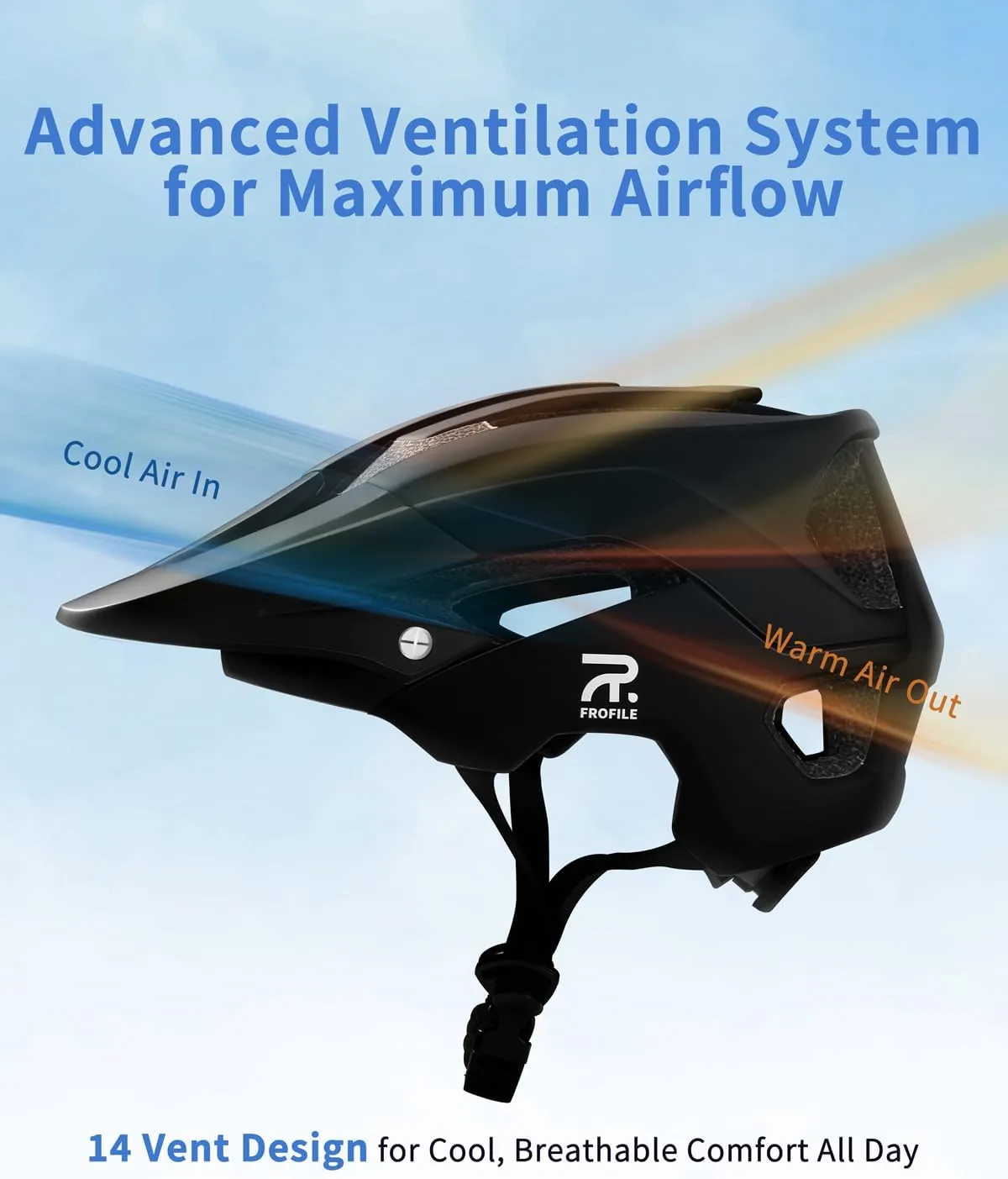 Mountain Bike Helmet for Men & Women - Adult MTB Bicycle Helmet with Visor