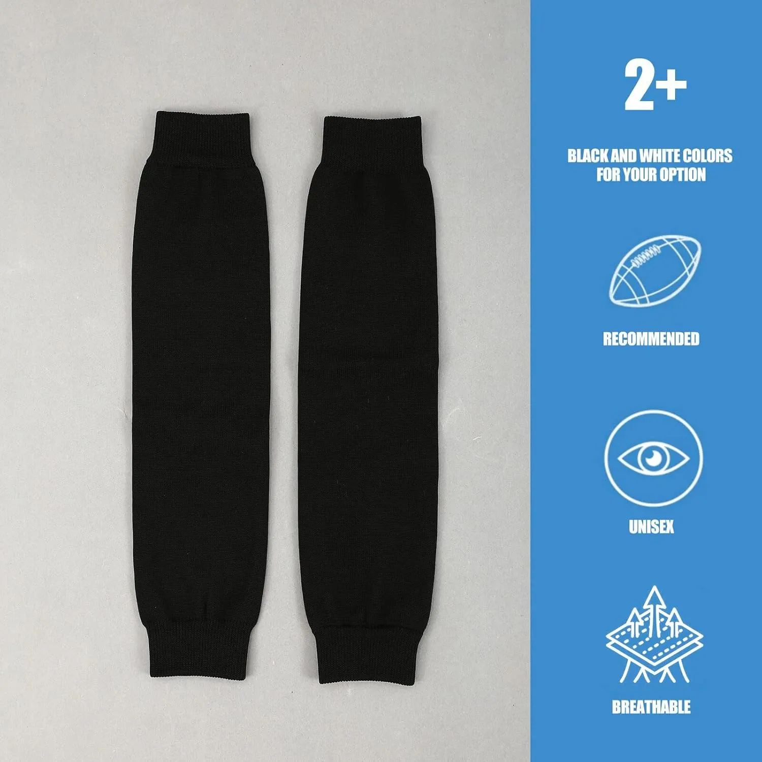 Yxmeiguo Football Leg Sleeves Men, Calf Compression Sleeve for Men Women, Leg Sleeves for Men Football, Football Socks Running Sports Football Accessories for Adult Athletes, Black